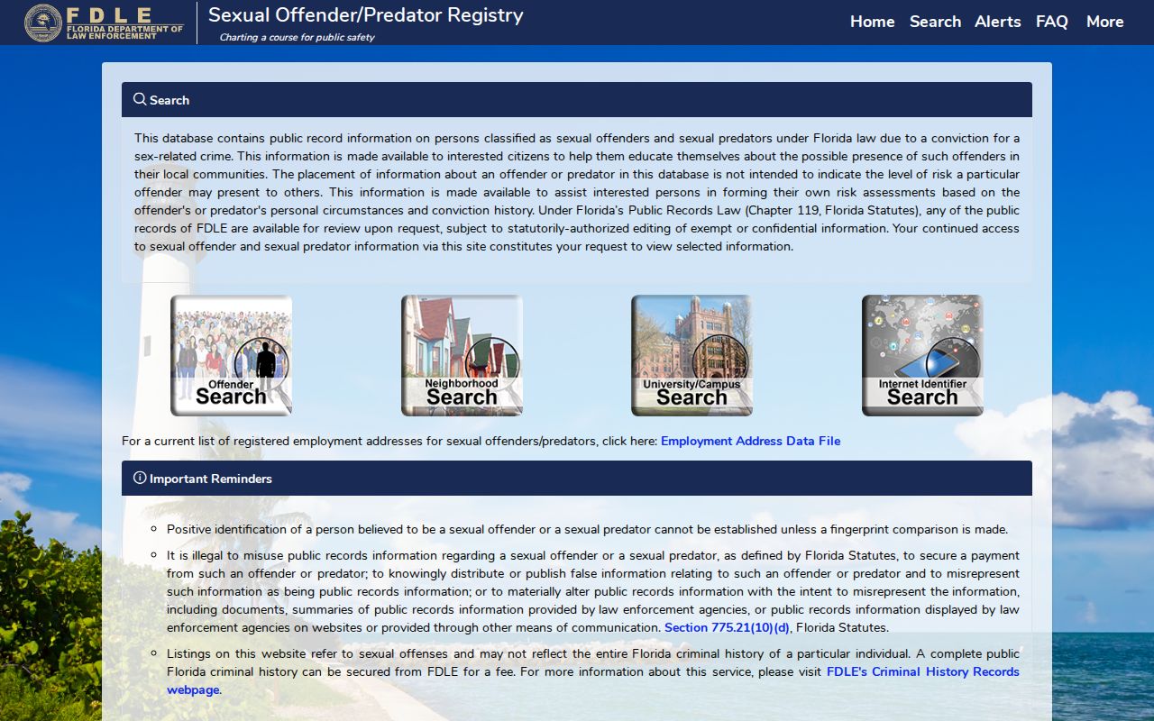 Gilchrist County sex offender criminal record search