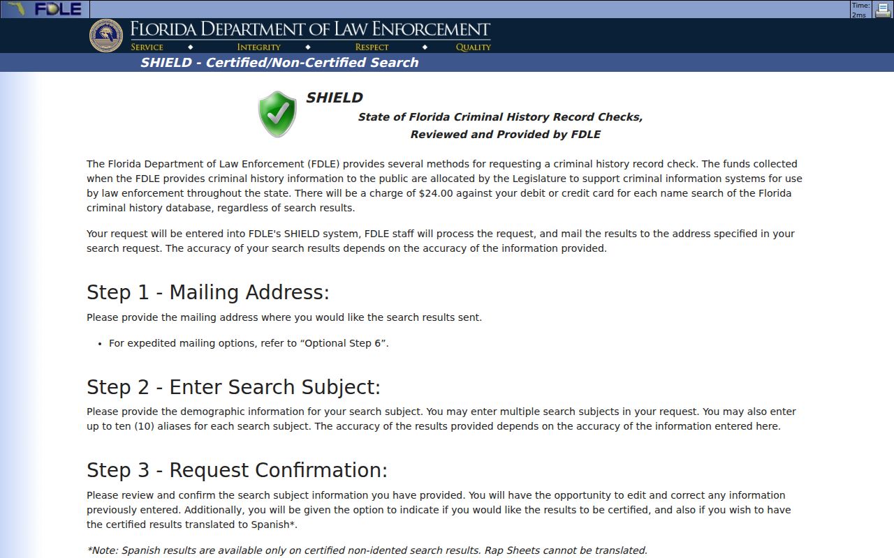 Gilchrist County criminal records FDLE SHIELD channel